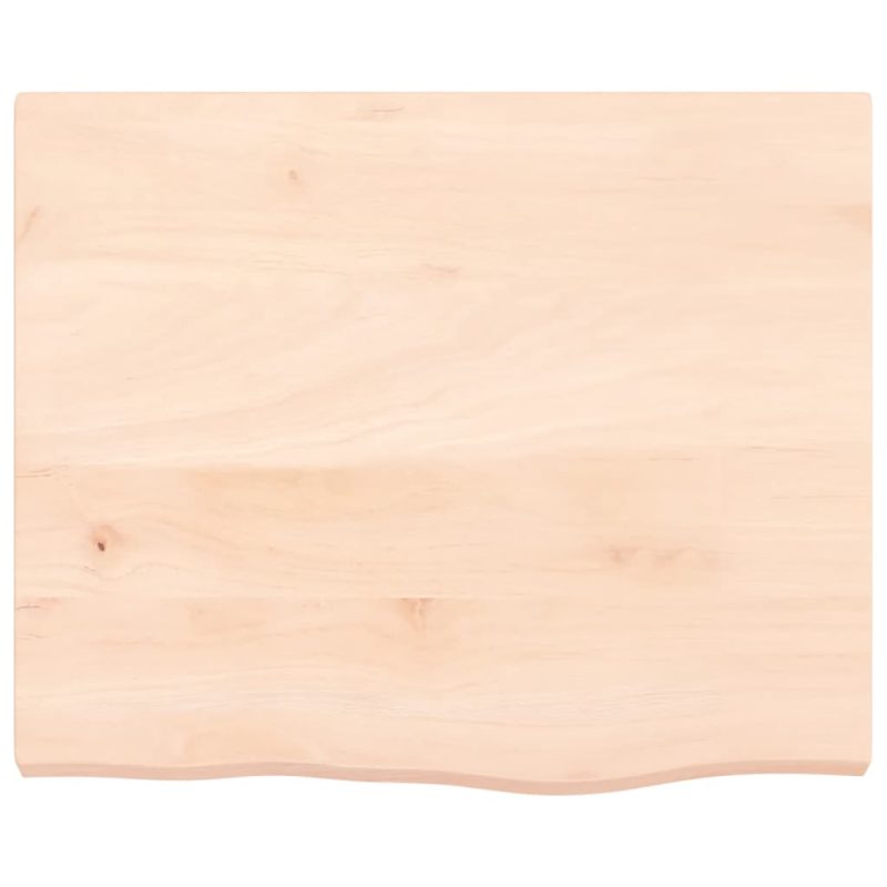 Zidna polica 60x50x(2-4) cm neobrađena masivna hrastovina - Slika 4