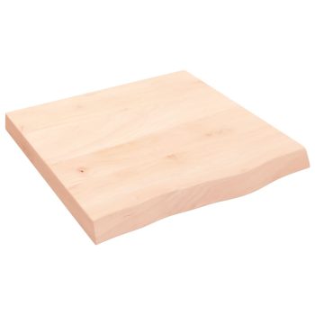 Zidna polica 60x60x(2-6) cm neobrađena masivna hrastovina