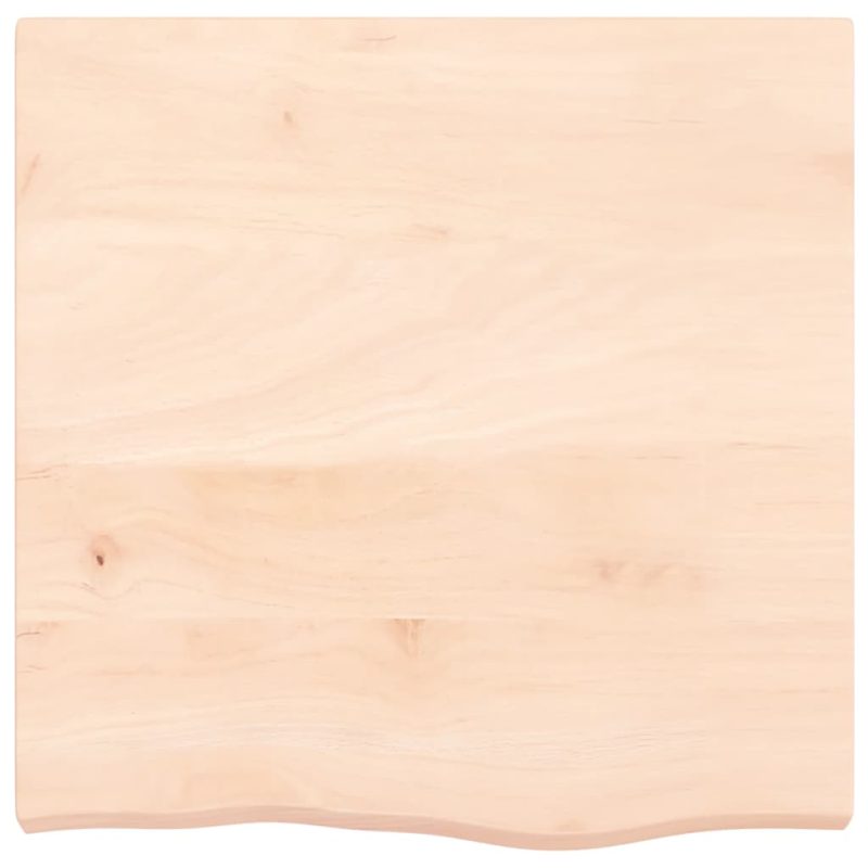 Zidna polica 60x60x(2-6) cm neobrađena masivna hrastovina - Slika 4