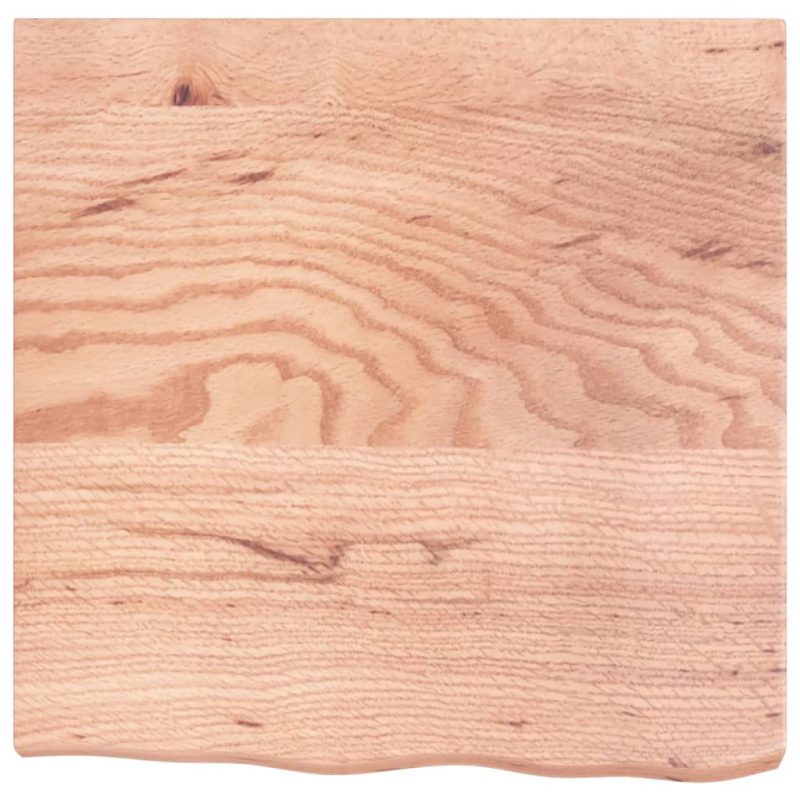 Zidna polica svjetlosmeđa 60x60x(2-6) cm obrađena hrastovina - Slika 4