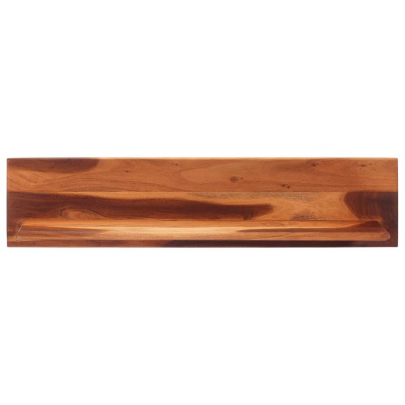 Zidne police 2 kom 112 x 20 x 26 cm od masivnog bagremovog drva - Slika 3
