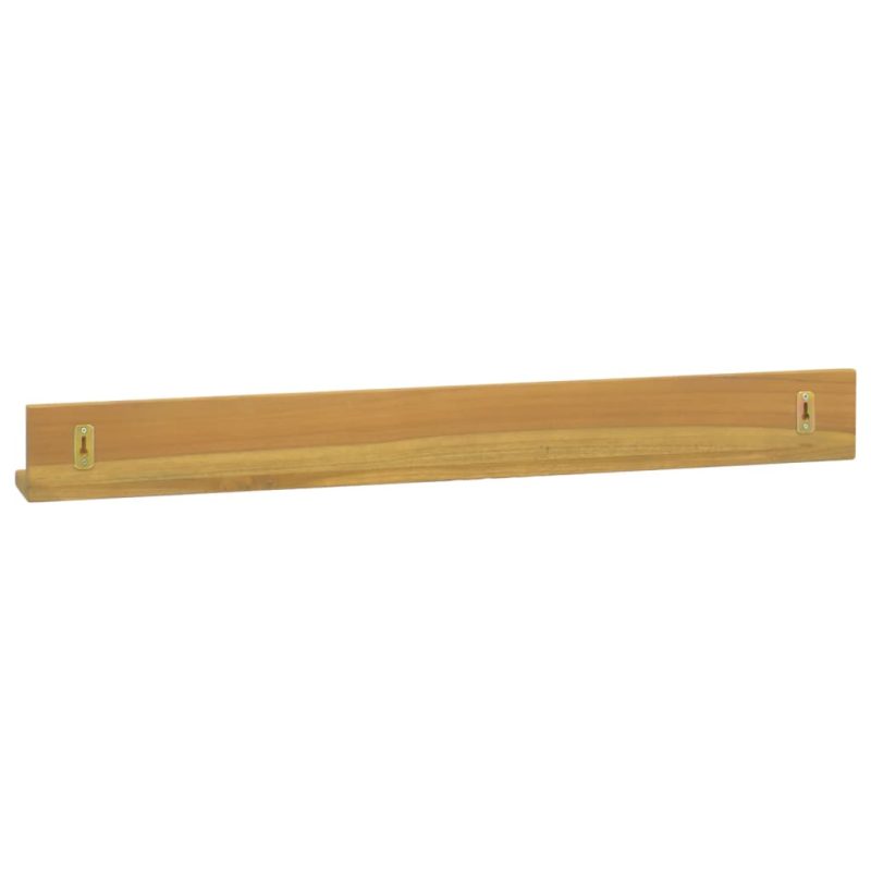 Zidne police 2 kom 90 x 10 x 10 cm od masivne tikovine - Slika 4