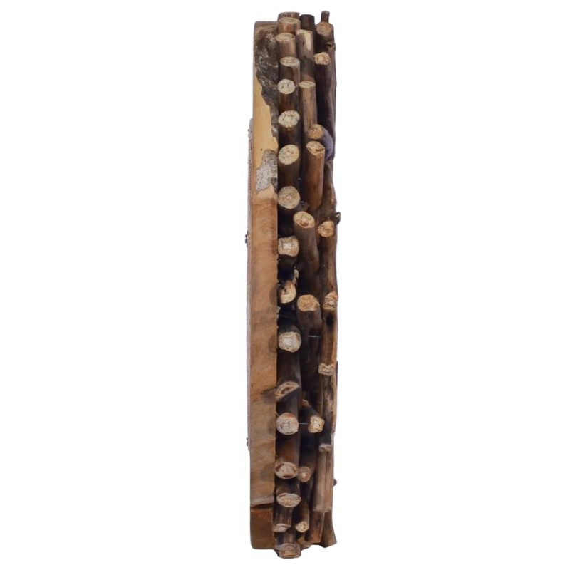 Zidno ogledalo od tikovine 40 cm okruglo - Slika 3