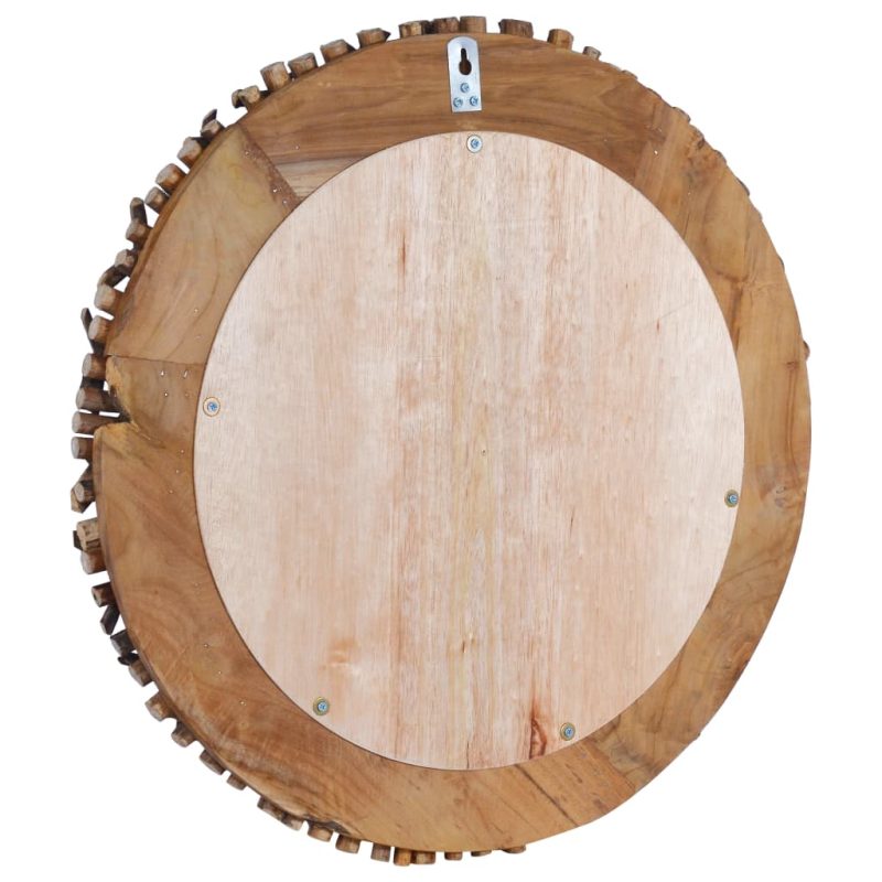 Zidno ogledalo od tikovine 60 cm okruglo - Slika 4