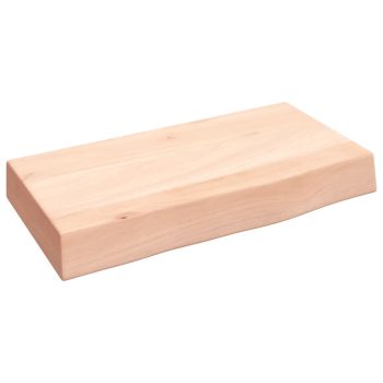 Zidna polica 40 x 20 x 6 cm od neobrađene masivne hrastovine