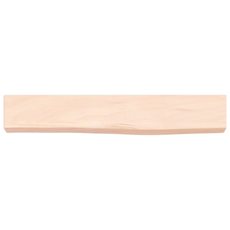 Zidna polica 60x10x6 cm od neobrađene masivne hrastovine - Slika 4