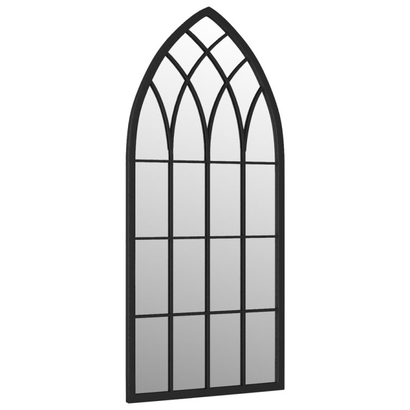 Ogledalo crno 70 x 30 cm željezno za unutarnju upotrebu - Slika 3