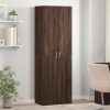 Visoka komoda boja smeđeg hrasta 60x35x180 cm konstruirano drvo