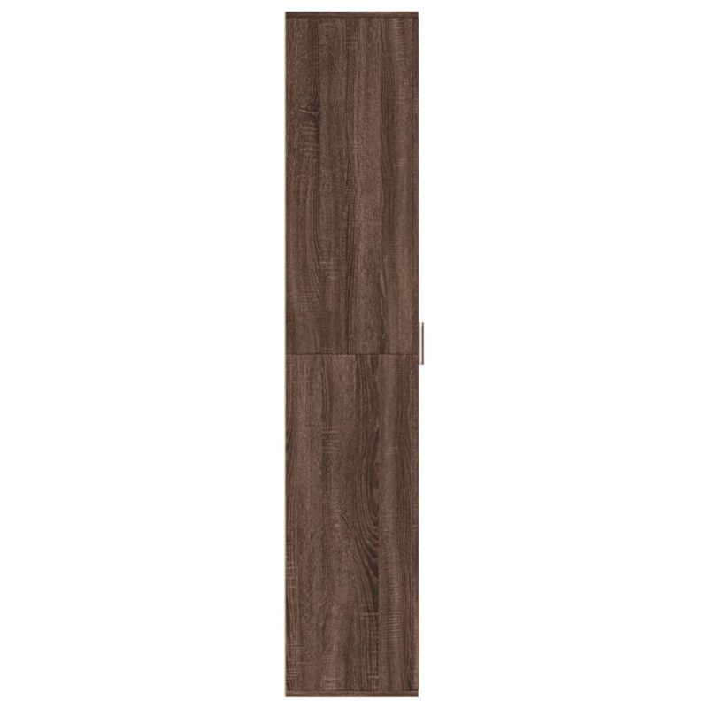 Visoka komoda boja smeđeg hrasta 60x35x180 cm konstruirano drvo - Slika 4