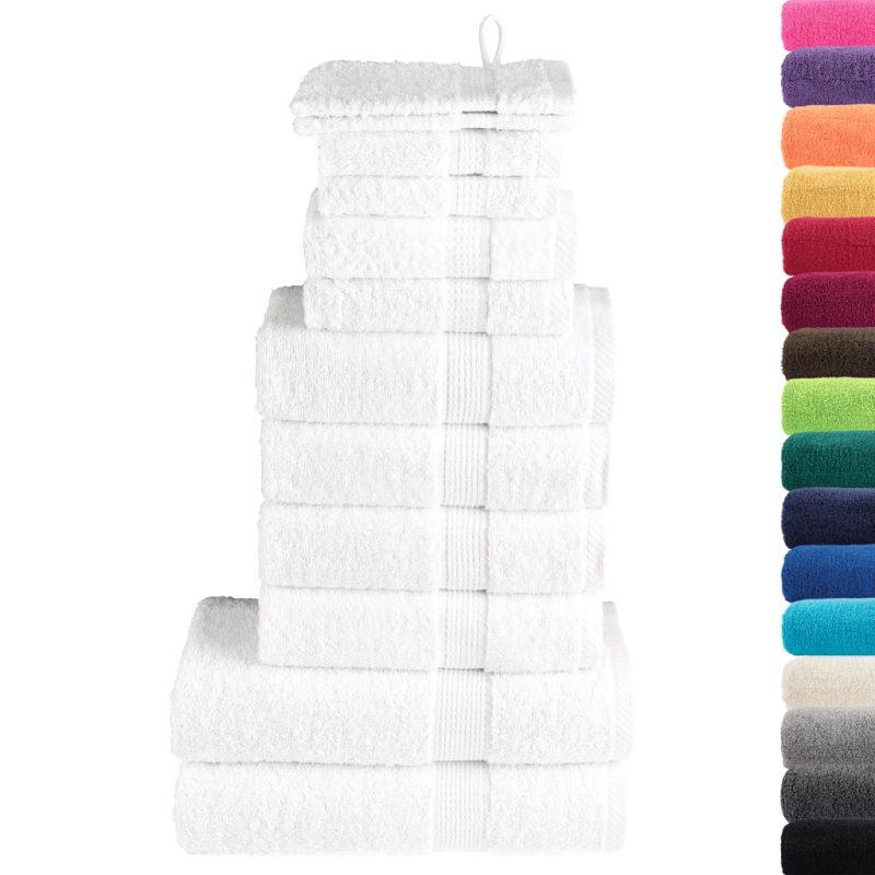 12-dijelni vrhunski set ručnika bijeli 600 gsm 100 % pamuk