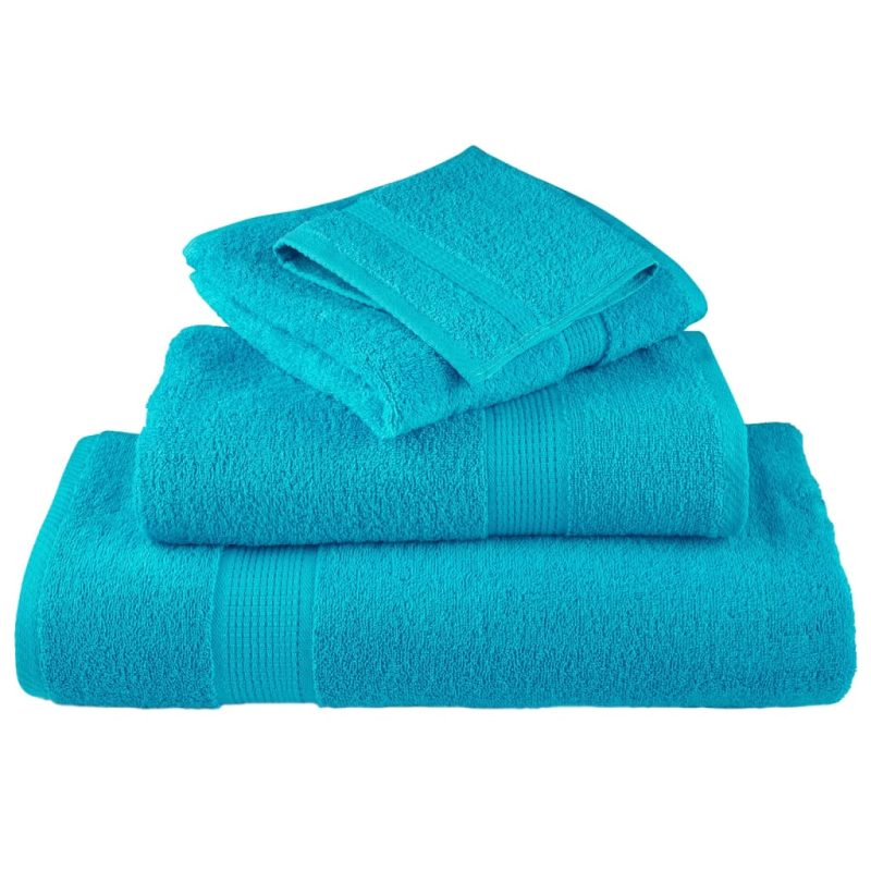 6-dijelni vrhunski set ručnika tirkizni 600 gsm 100 % pamuk - Slika 4