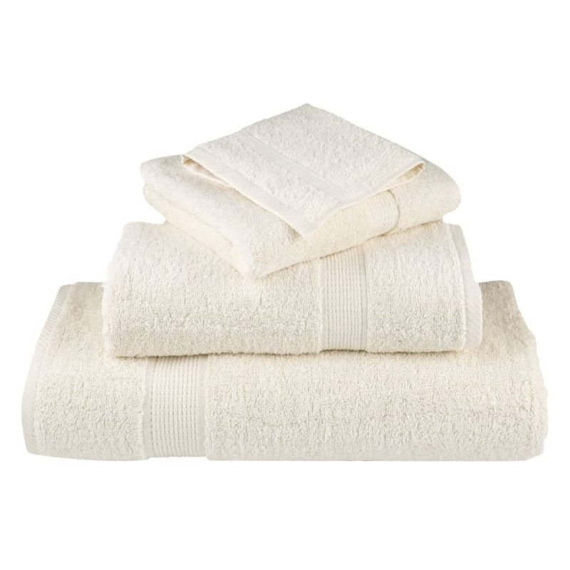 8-dijelni vrhunski set ručnika krem 600 gsm 100 % pamuk - Slika 4