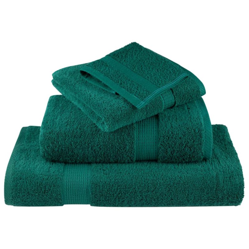 8-dijelni vrhunski set ručnika zeleni 600 gsm 100 % pamuk - Slika 4
