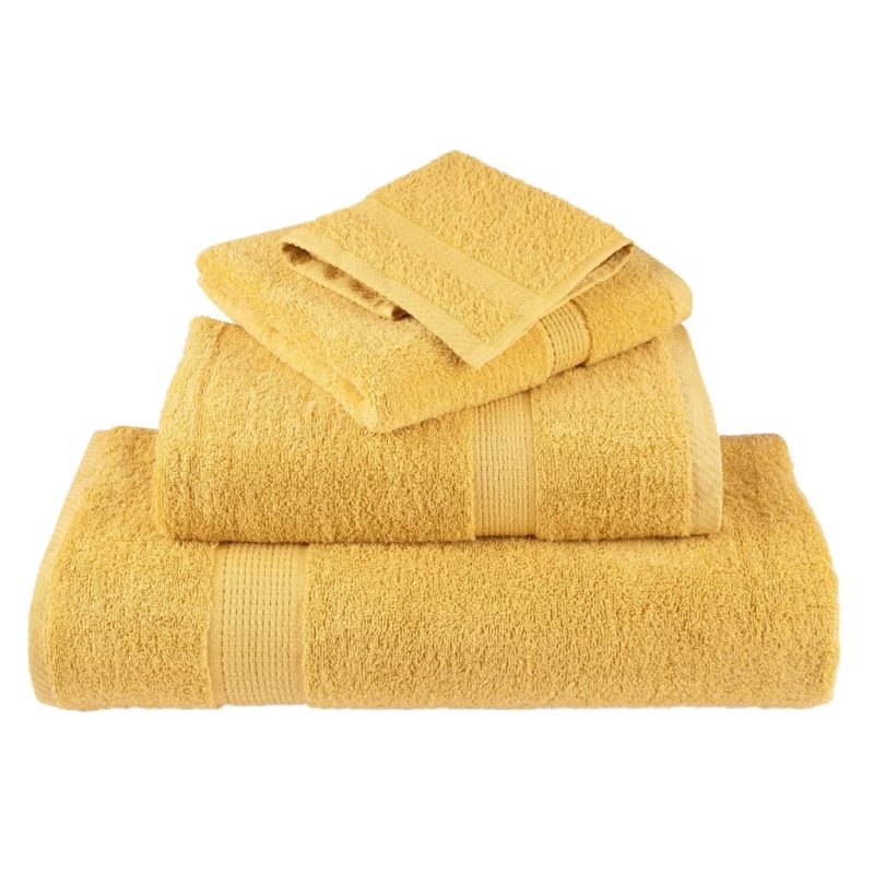 8-dijelni vrhunski set ručnika zlatni 600 gsm 100 % pamuk - Slika 4