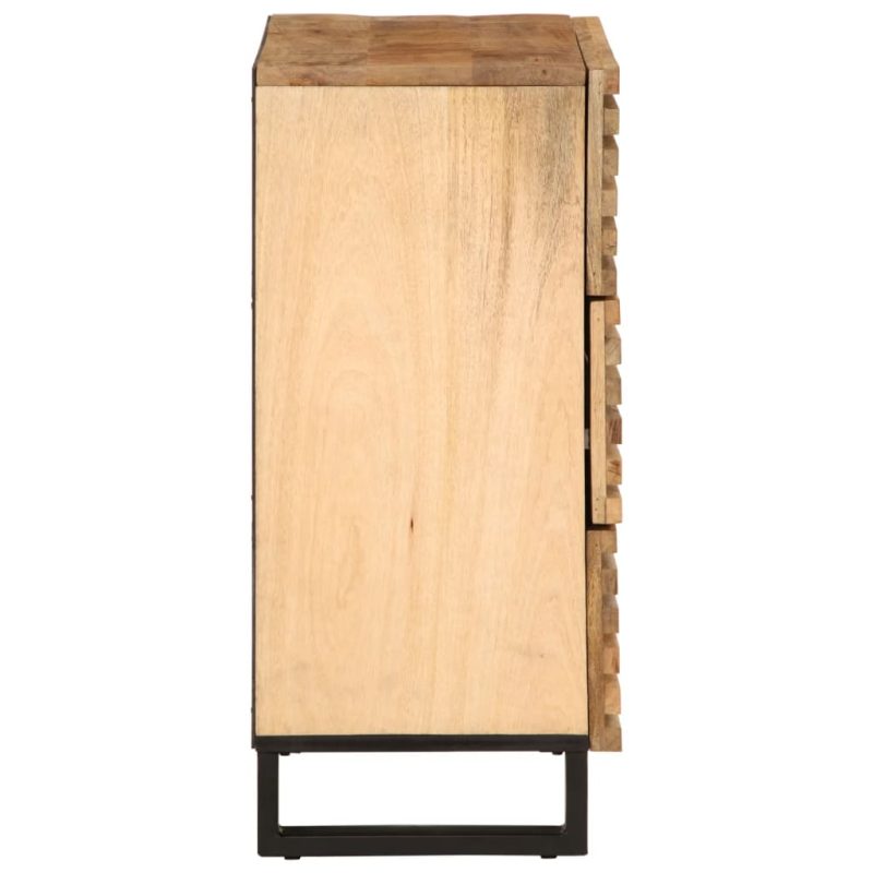 Komoda od masivnog grubog drva manga 60 x 34 x 75 cm - Slika 3