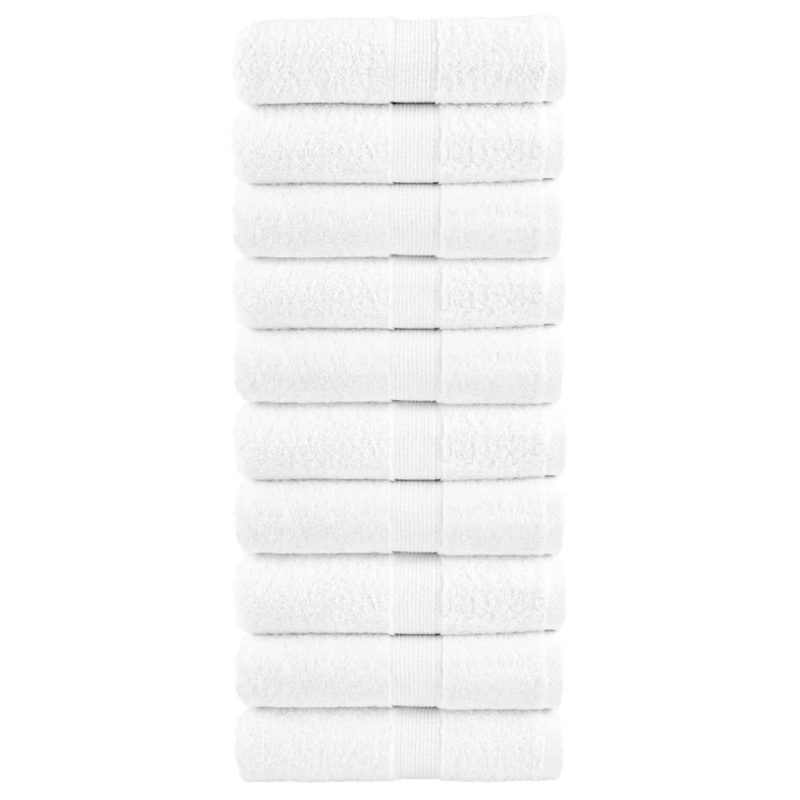 Krpe za pranje 10 kom bijele 30 x 30 cm 600 gsm od 100 % pamuka