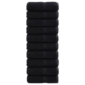 Krpe za pranje 10 kom crni 30x30 cm 600 gsm od 100 % pamuka