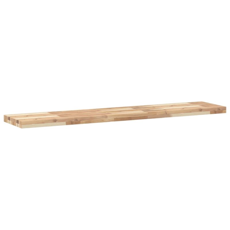 Plutajuće police 2 kom 120x30x4 cm od neobrađenog drva bagrema - Slika 3