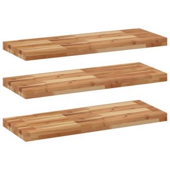 Plutajuće police 3kom s uljnim premazom 100x30x4cm drvo bagrema