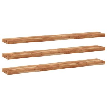 Plutajuće police 3kom s uljnim premazom 160x20x4cm drvo bagrema