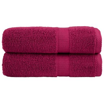Ručnici za kupanje 2 kom bordo 100 x 150 cm 600 gsm 100 % pamuk