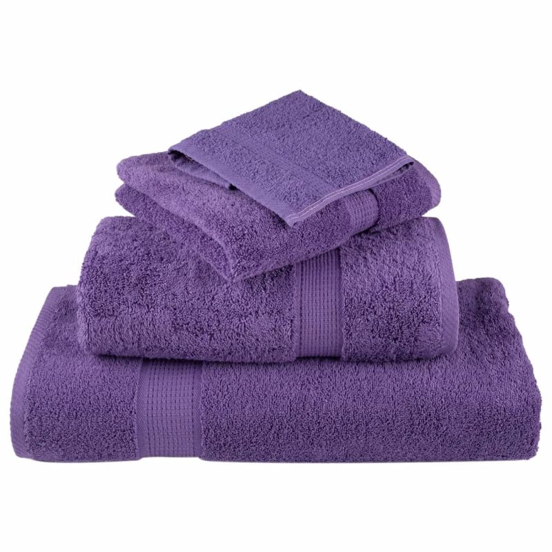 Ručnici za kupanje 2kom ljubičasti 100x150 cm 600gsm 100% pamuk - Slika 4