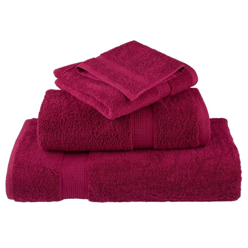 Ručnici za kupanje 4 kom bordo 100 x 150 cm 600 gsm 100 % pamuk - Slika 4