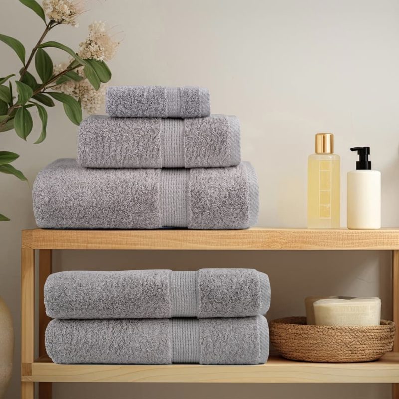 Ručnici za ruke 10 kom sivi 50 x 100 cm 600 gsm 100 % pamuk - Slika 3