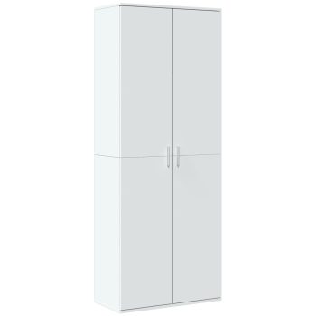 Visoka komoda bijela 70x35x180 cm od konstruiranog drva
