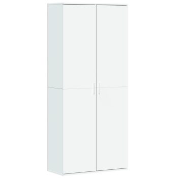 Visoka komoda bijela 80x35x180 cm od konstruiranog drva
