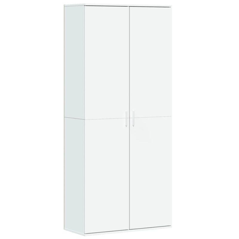 Visoka komoda bijela 80x35x180 cm od konstruiranog drva