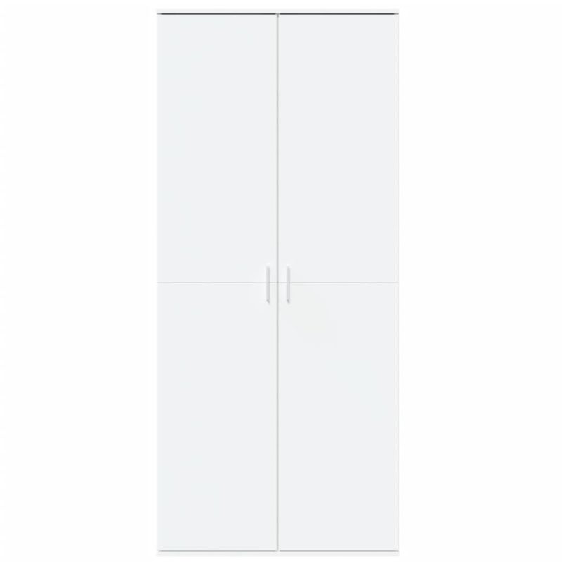 Visoka komoda bijela 80x35x180 cm od konstruiranog drva - Slika 3