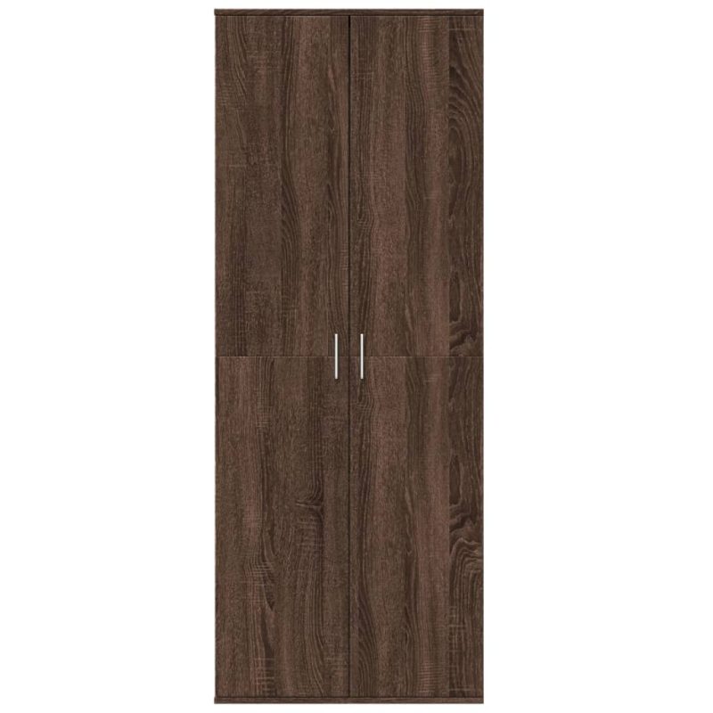 Visoka komoda boja hrasta 70x35x180 cm od konstruiranog drva - Slika 3