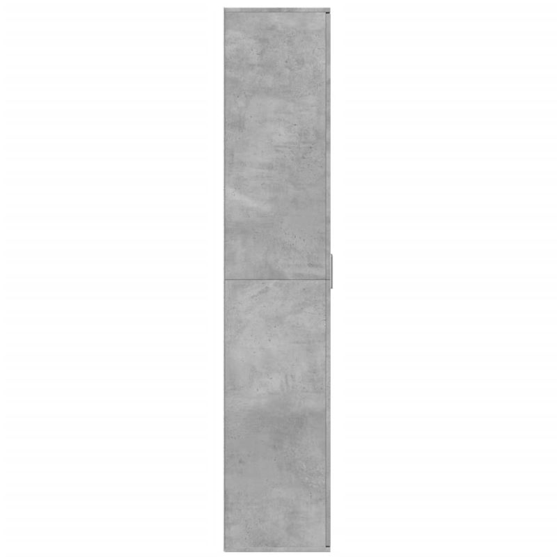 Visoka komoda siva betona 80x35x180 cm od konstruiranog drva - Slika 4
