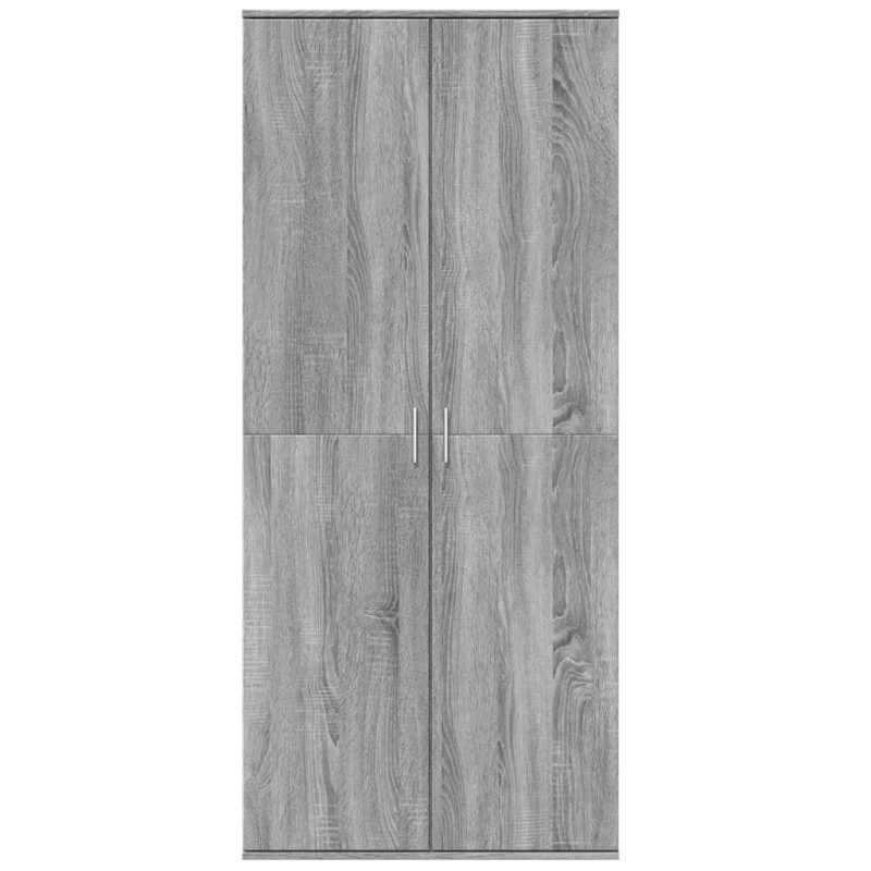 Visoka komoda siva sonome 80x35x180 cm od konstruiranog drva - Slika 3