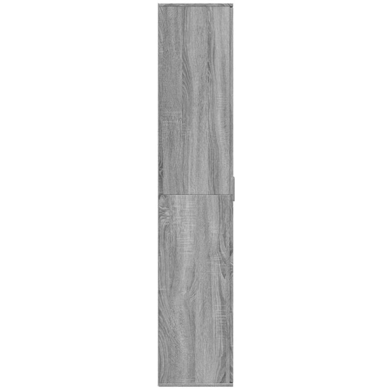 Visoka komoda siva sonome 80x35x180 cm od konstruiranog drva - Slika 4