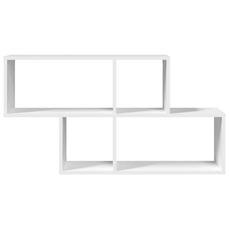 Zidna polica bijela 100 x 20 x 53 cm od konstruiranog drva - Slika 4
