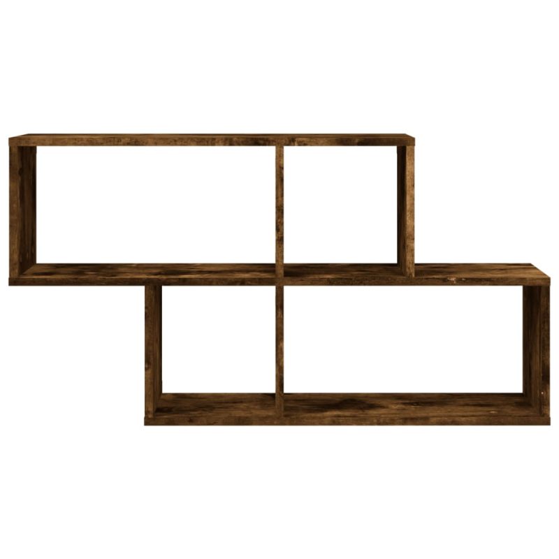 Zidna polica boja hrasta 100x20x53 cm od konstruiranog drva - Slika 4