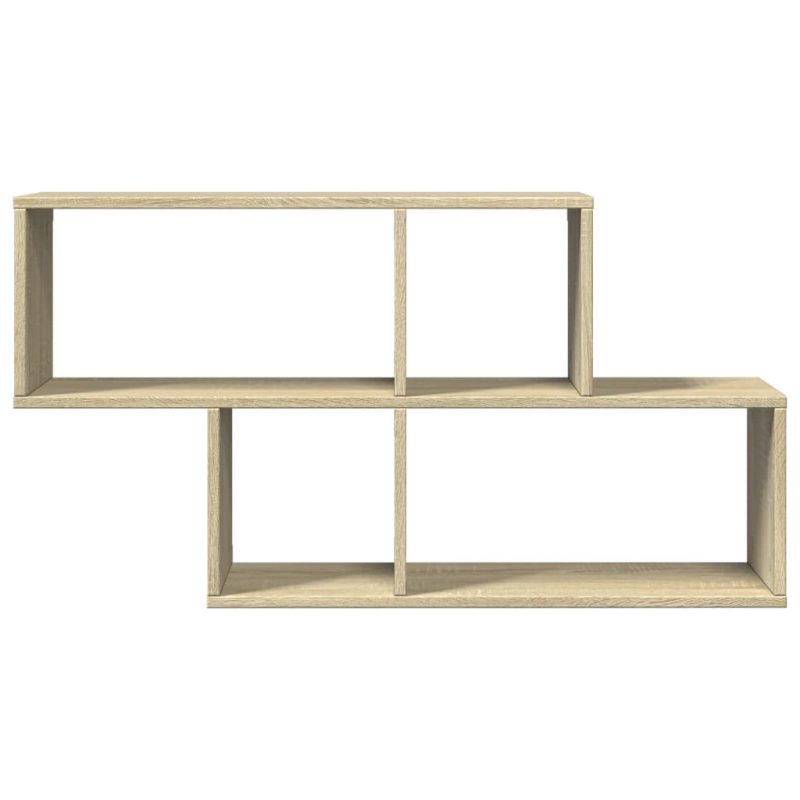 Zidna polica boja hrasta sonome 100 x 20 x 53 cm drvena - Slika 4