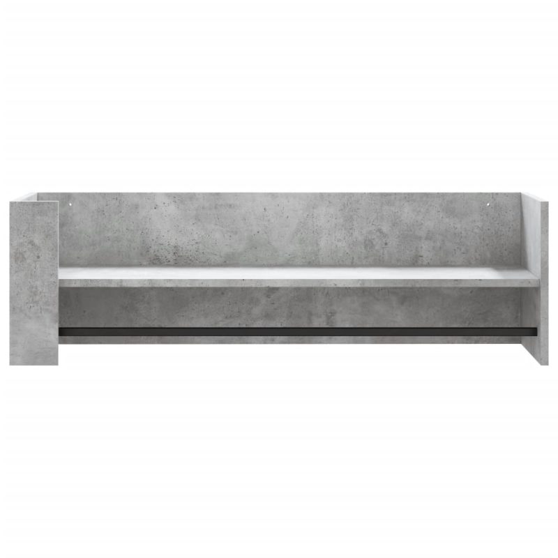 Zidna polica siva boja betona 100x35x30