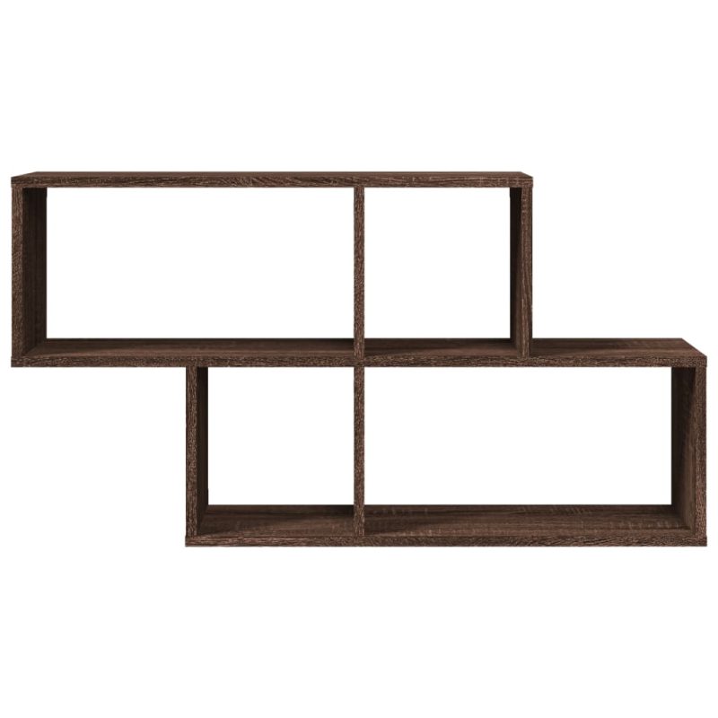 Zidna polica smeđa boja hrasta 100x20x53 cm konstruirano drvo - Slika 4