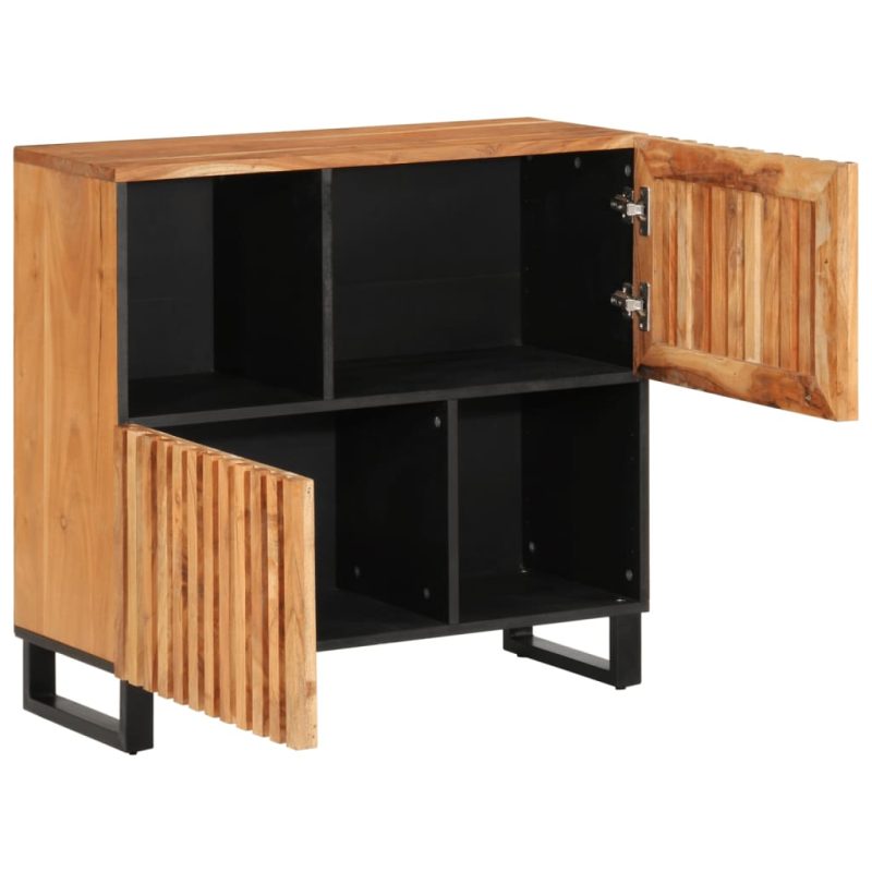 Komoda 80 x 34 x 75 cm od masivnog drva bagrema - Slika 3