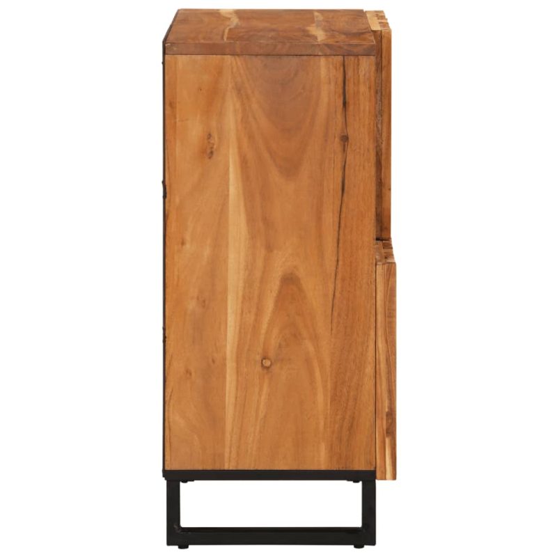 Komoda 80 x 34 x 75 cm od masivnog drva bagrema - Slika 4