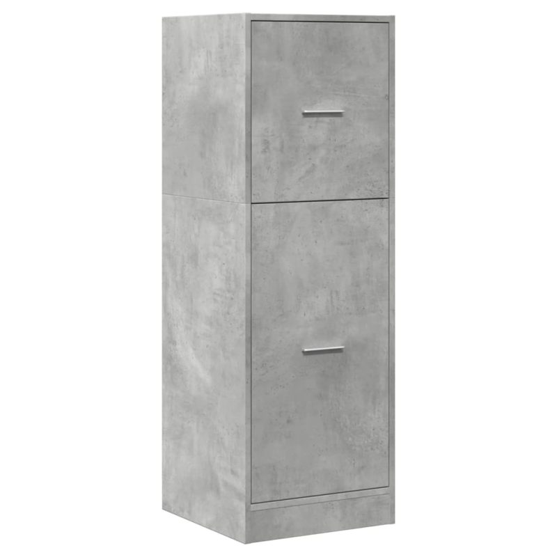 Ormarić za lijekove boja betona 40x41x118 cm konstruirano drvo - Slika 3