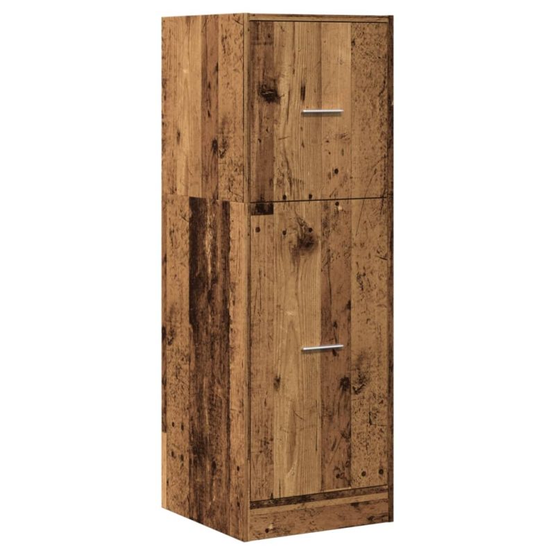Ormarić za lijekove boja starog drvo 40x41x118 cm drveni - Slika 3