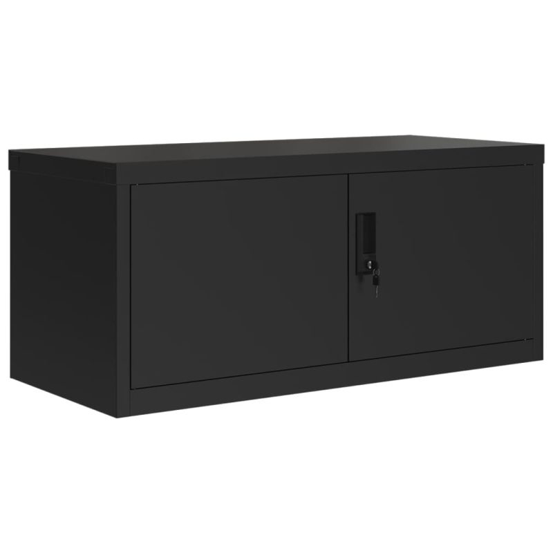 Ormarić za spise crni 90x40x130 cm čelični - Slika 3