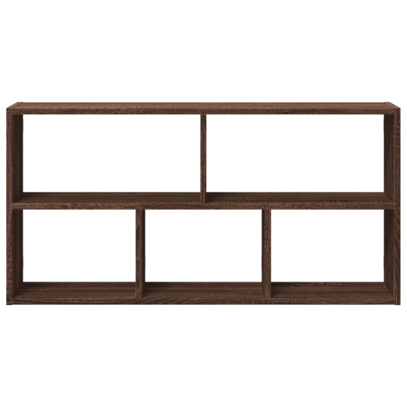 Zidna polica boja hrasta 100x25x50 cm od konstruiranog drva - Slika 4