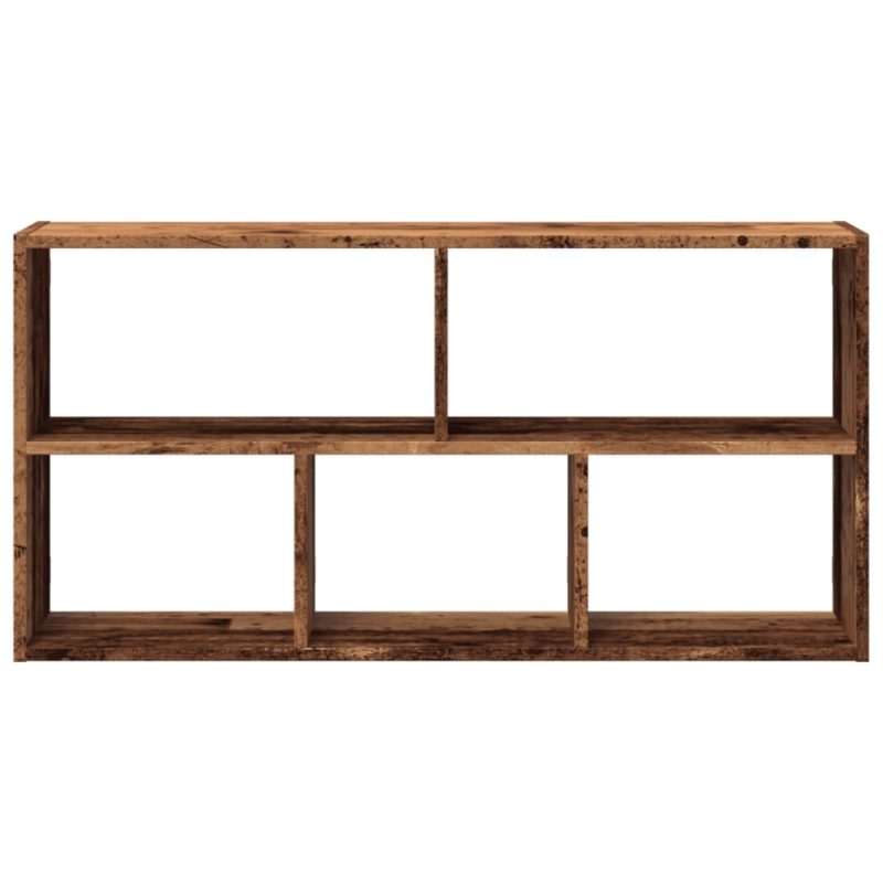 Zidna polica boja staro drvo 100x25x50 cm konstruirano drvo - Slika 4