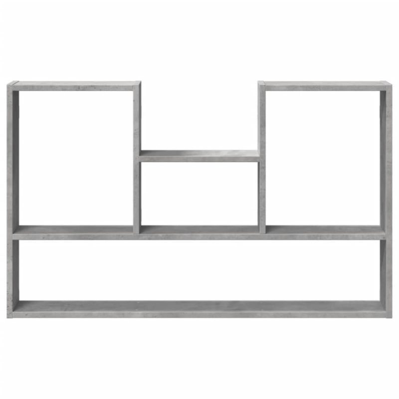 Zidna polica siva boja betona 99x15x60 cm konstruirano drvo - Slika 4
