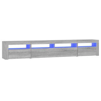 TV ormarić s LED svjetlima boja hrasta sonome 240x35x40 cm